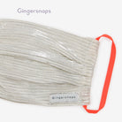 جينجرسنابس كمامة بناتي لامعة وأساتك مطاطية فضة