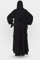 جوهرة عبايه كلوش طبقات بلاك بيري دبل بطبقة مزدوجة أسود