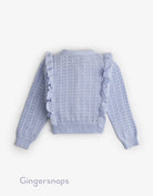 جينجرسنابس كارديجان أزرار أمامية كم طويل بناتي أزرق