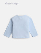 جينجرسنابس قميص منقوش كم طويل أولادي رضع أزرق فاتح