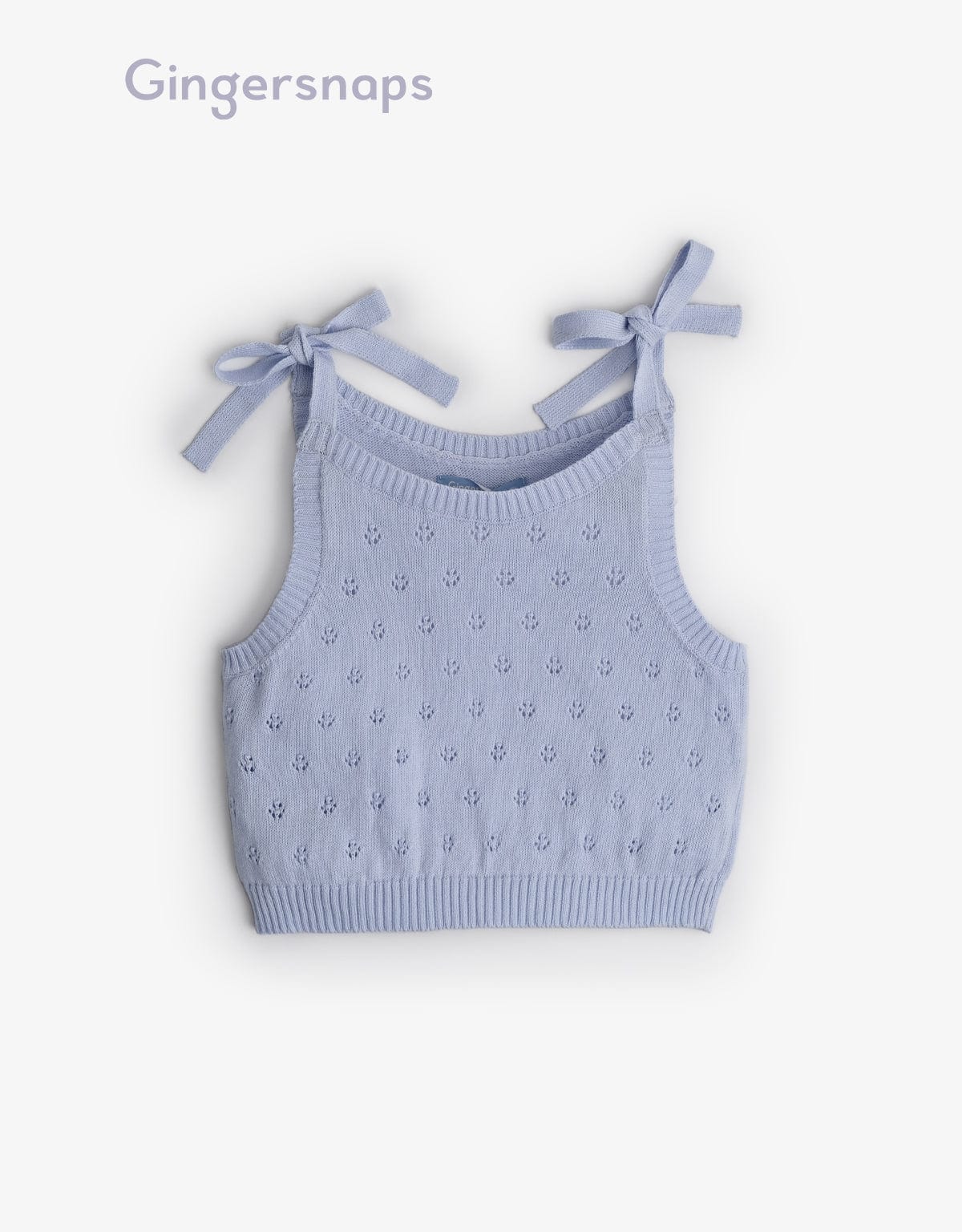 جينجرسنابس بلوزة بناتي مخرم حمالات أزرق