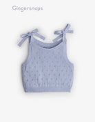 جينجرسنابس بلوزة بناتي مخرم حمالات أزرق