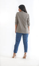 سترة مربعات رسمي بأكمام طويلة