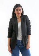 جاكيت رسمي نسائي سادة 3/4 كم ساده