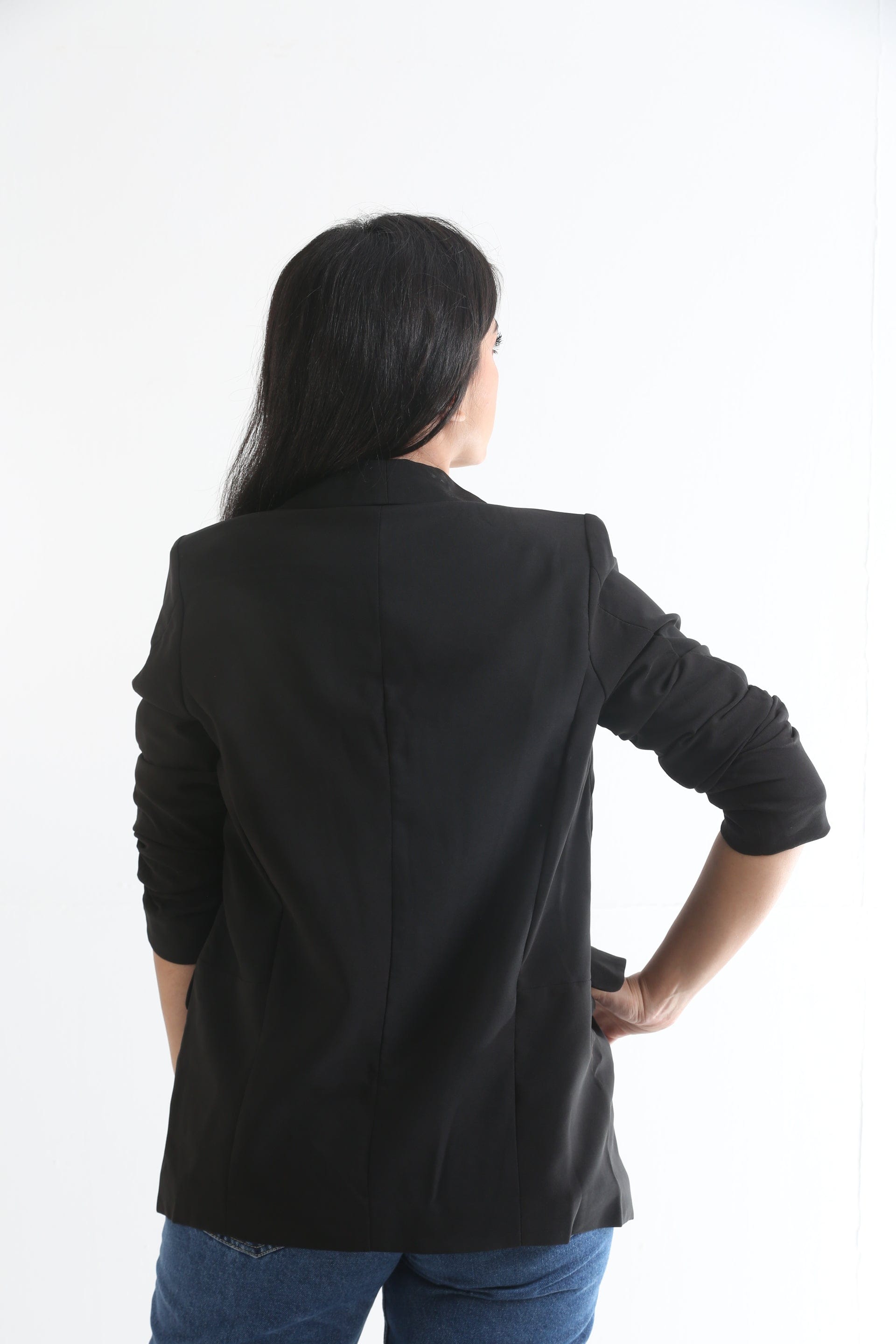 جاكيت رسمي نسائي سادة 3/4 كم ساده