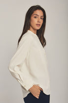 داليدرس بلوزة نسائية كلاسيك بأزرار أمامية كم طويل