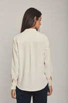 داليدرس بلوزة نسائية كلاسيك بأزرار أمامية كم طويل