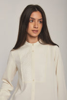 داليدرس بلوزة نسائية كلاسيك بأزرار أمامية كم طويل