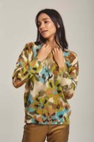 داليدرس بلوفر نسائي منقوش كم طويل واسع متعدد الألوان