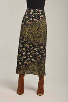 داليدرس تنورة نسائية منقوشة كم طويل نسائي متعدد الألوان