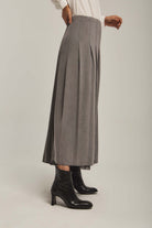 داليدرس تنورة نسائية كلوش خصر مرتفع نسائي رمادي