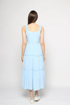 كيتشن فستان ميدي حمالات عريضة ياقة مربعة نسائي