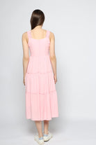 كيتشن فستان ميدي حمالات عريضة ياقة مربعة نسائي