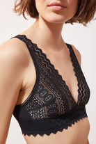 اتام صدرية دانتيل بدون حشو فتحة سبعة نسائي