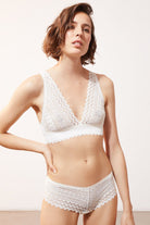 اتام صدرية دانتيل بدون حشو فتحة سبعة نسائي