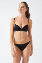 اتام سروال داخلي دانتيل مزين من الأعلى ومن الجانبين نسائي أسود