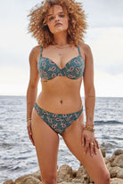 اتام حمالة صدر سباحة منقوشة بحمالات نسائي متعدد الألوان