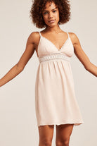 اتام فستان للنوم حمالات مخصر قصير زهري