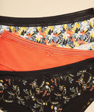 اتام سروال داخلي أسود مشجر بفيونكة نسائي أحمر