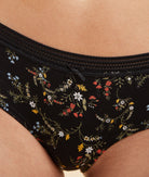 اتام سروال داخلي أسود مشجر بفيونكة نسائي أحمر