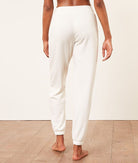 اتام سويت بانتس رياضي طويل واسع مع رباط على الخصر نسائي بيج فاتح