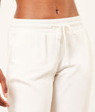 اتام سويت بانتس رياضي طويل واسع مع رباط على الخصر نسائي بيج فاتح