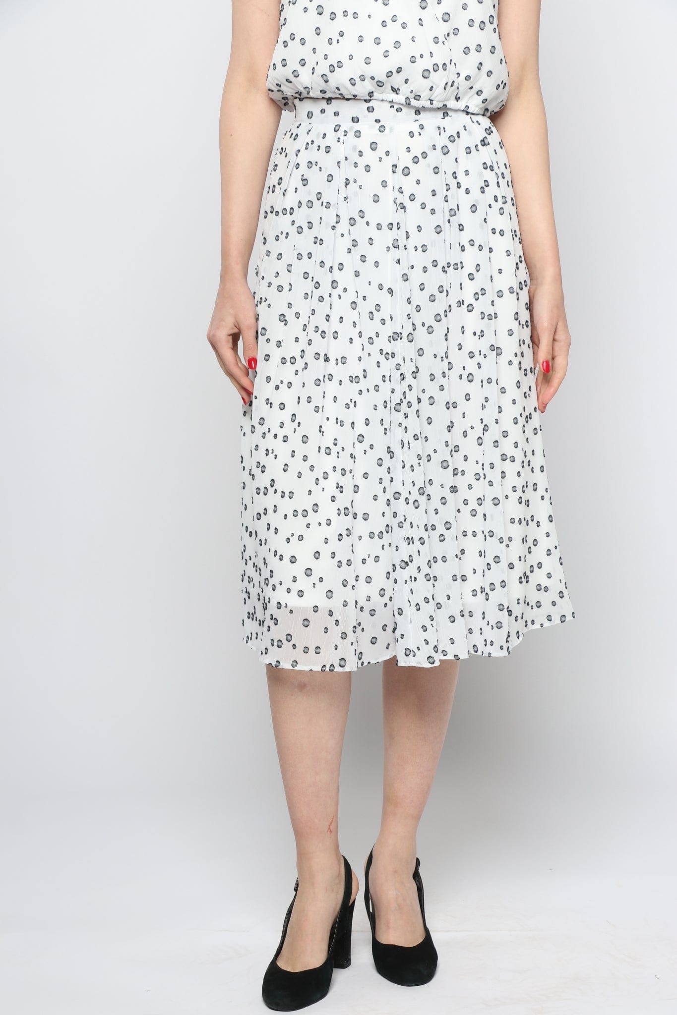 كيتشن تنورة ميدي كلوش شفافة نسائي