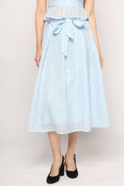 كيتشن تنورة ميدي واسعة مخرمة مبطنة