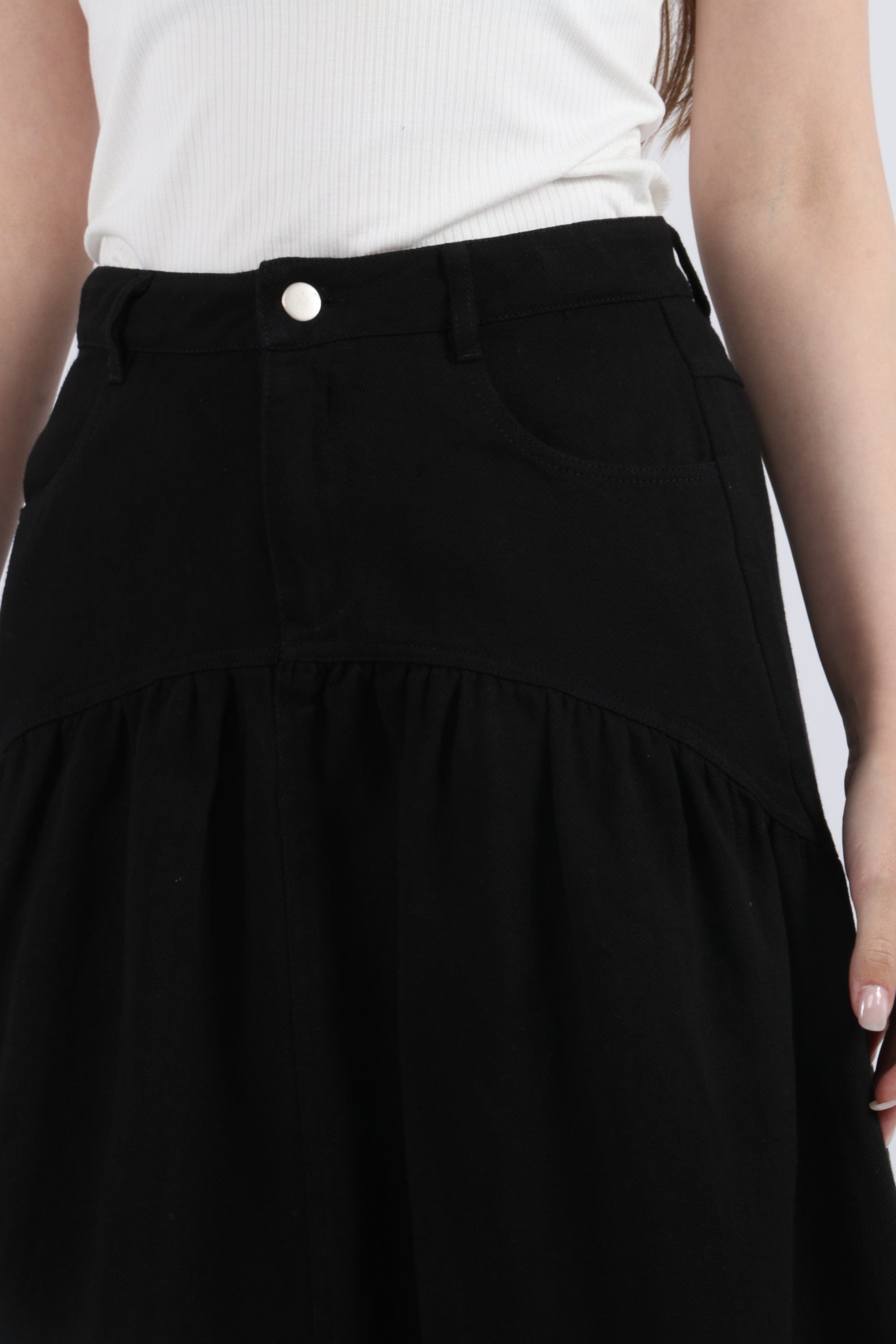 كيتشن تنورة ميدي سادة واسعة نسائي