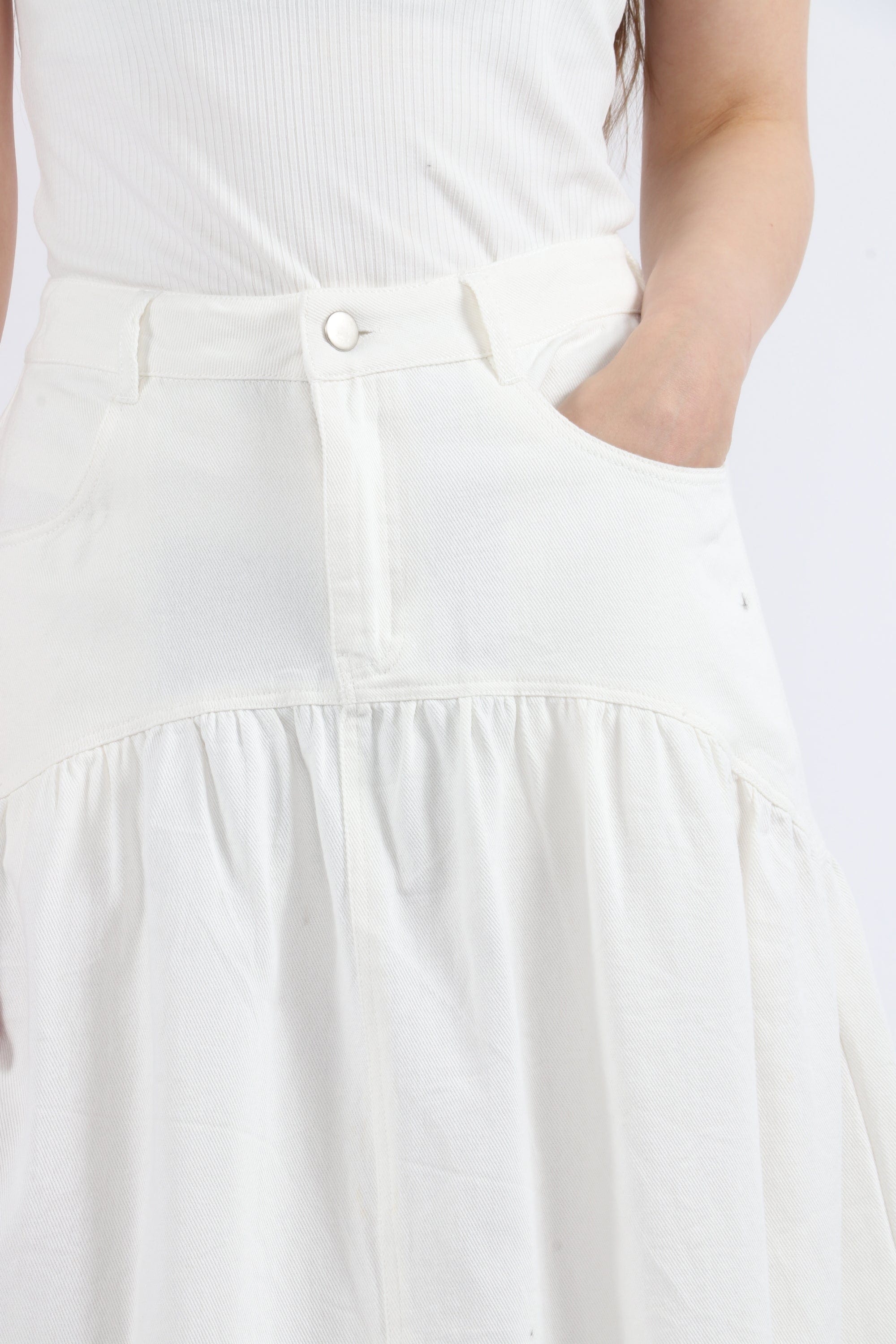 كيتشن تنورة ميدي سادة واسعة نسائي