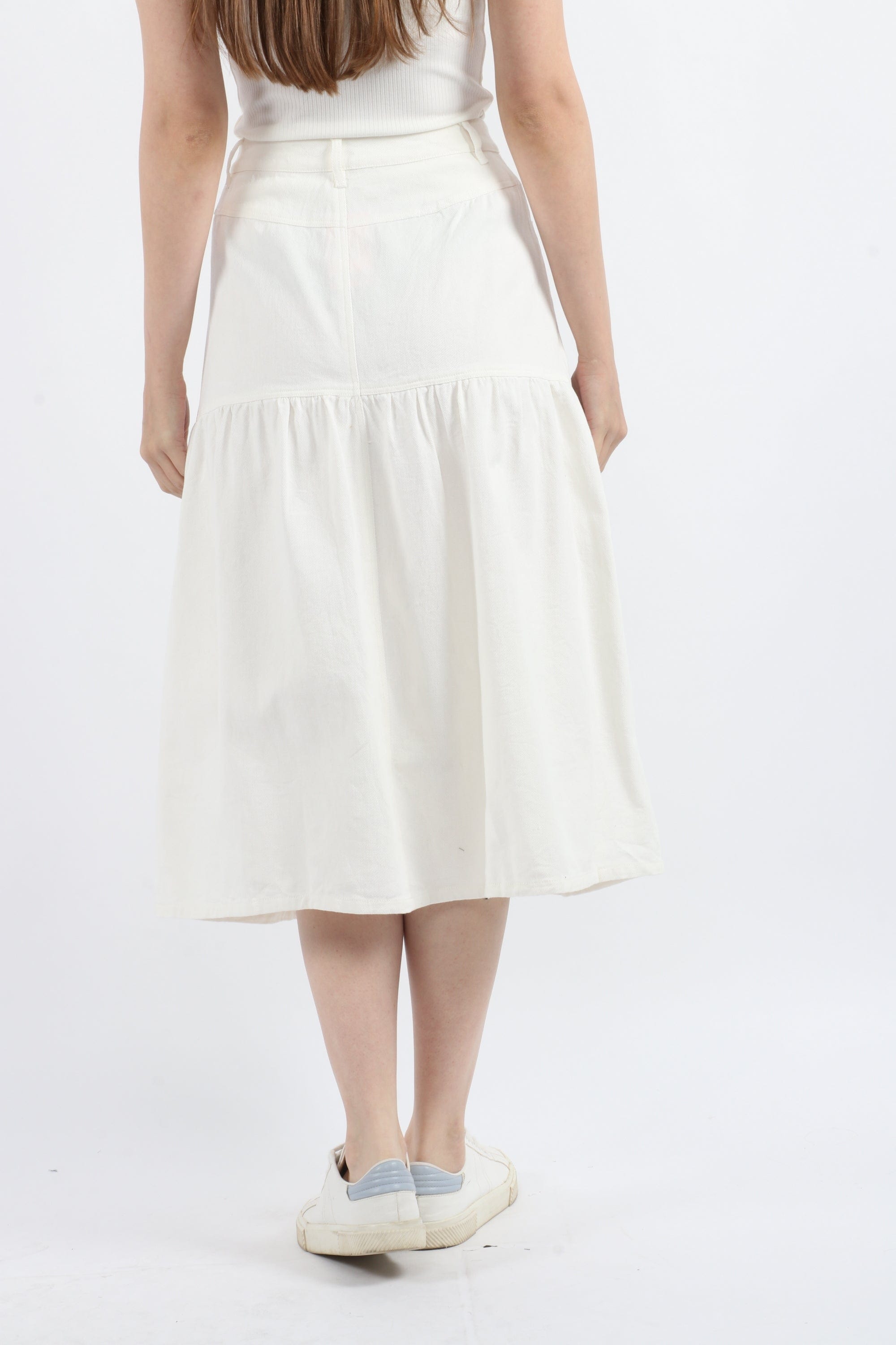 كيتشن تنورة ميدي سادة واسعة نسائي