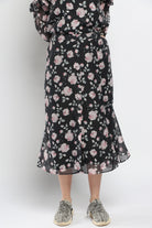 كيتشن جيبة ميدي موردة شيفون مكشكشة من أسفل