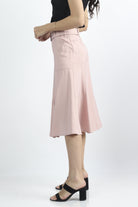 كيتشن تنورة ميدي بحزام خصر عريض مزودة بجيوب