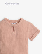 جينجرسنابس قميص منقط كم طويل رضع أولادي أحمر بنفسجي