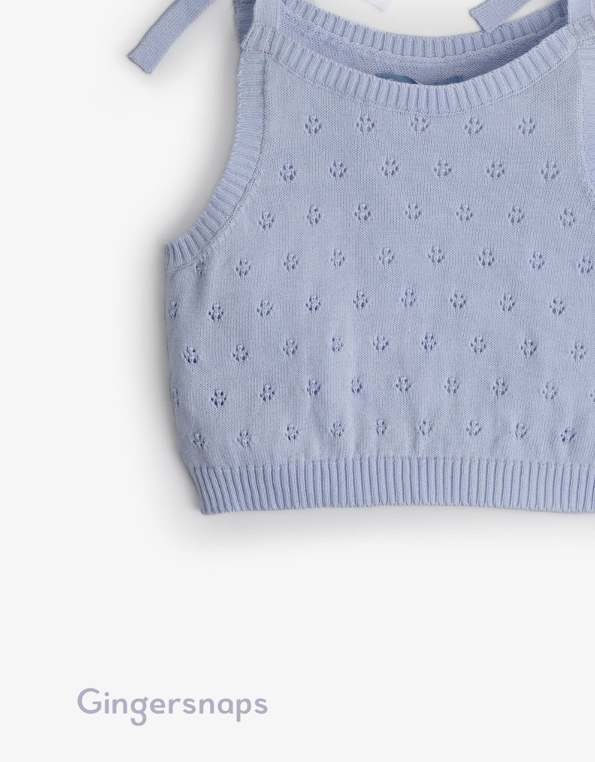 جينجرسنابس بلوزة بناتي مخرم حمالات أزرق