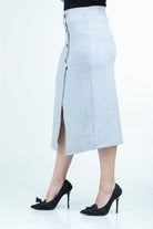 كيتشن تنورة ميدي مفتوحة من الأمام بزراير