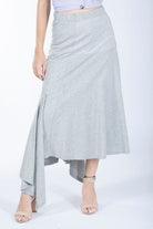 كيتشن تنورة ميدي سادة طويلة من الجانب