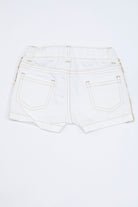 جينجرسنابس شورت بناتي جينز سادة بقشر سمك أبيض