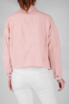 ميكا سترة جينز ملونة بأزرار أمامية بأكمام طويلة