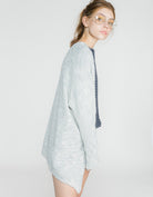 شانا جاكيت طويل سادة بأكمام طويلة نسائي مزيج رمادي فاتح