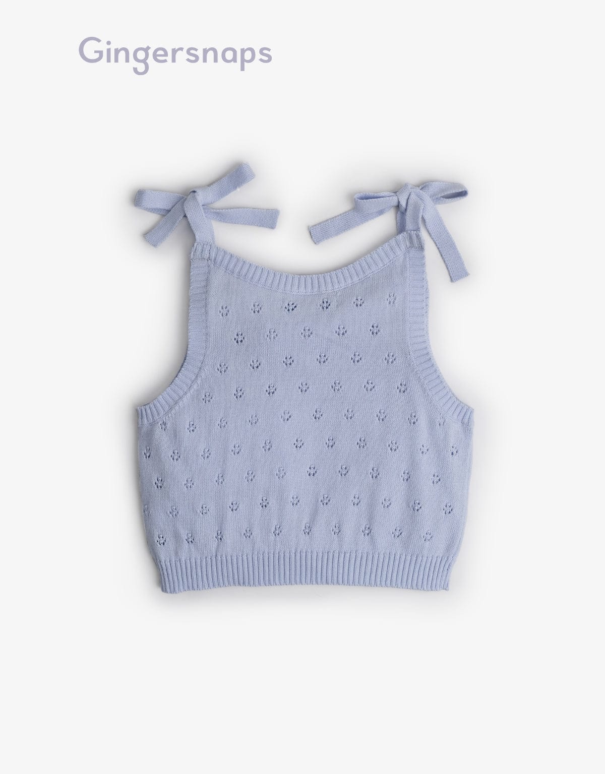 جينجرسنابس بلوزة بناتي مخرم حمالات أزرق