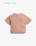 جينجرسنابس قميص منقط كم طويل رضع أولادي أحمر بنفسجي