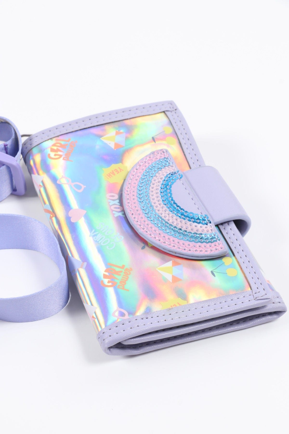 جينجرسنابس حقيبة بناتي وردي منقوشة بنفسجي