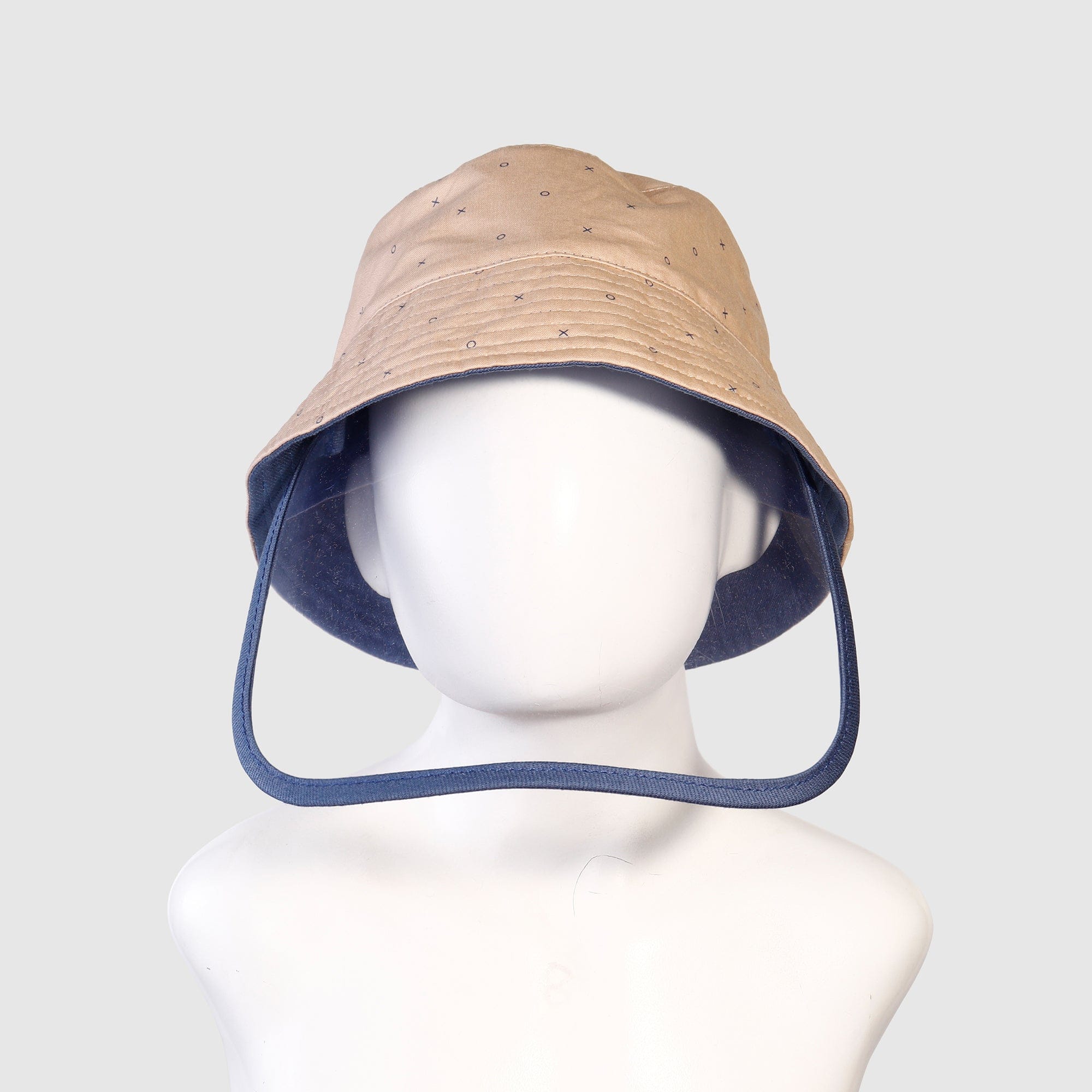 جينجرسنابس قبعة بنقشة نجود ولادي البيج/الأزرق