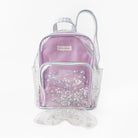 جينجرسنابس حقيبة بناتي ظهر شفافة وردي مزينة بالنجوم قوس قزح