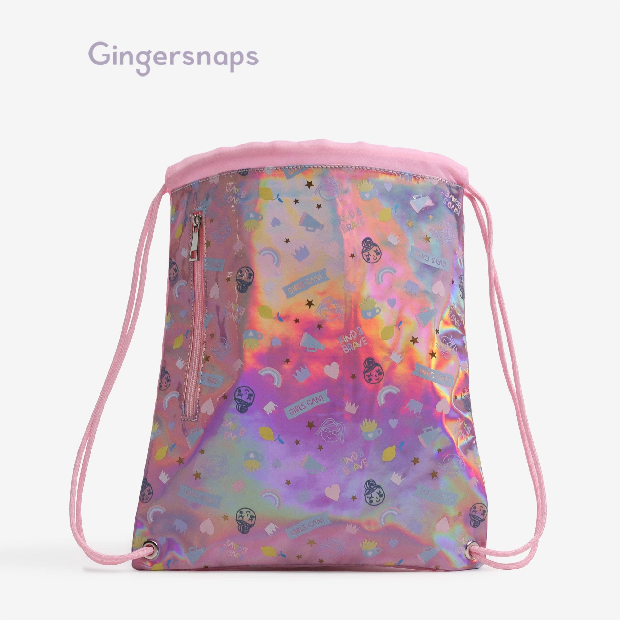 جينجرسنابس حقيبة منقوشة طويلة لامعة بناتي البنفسجي