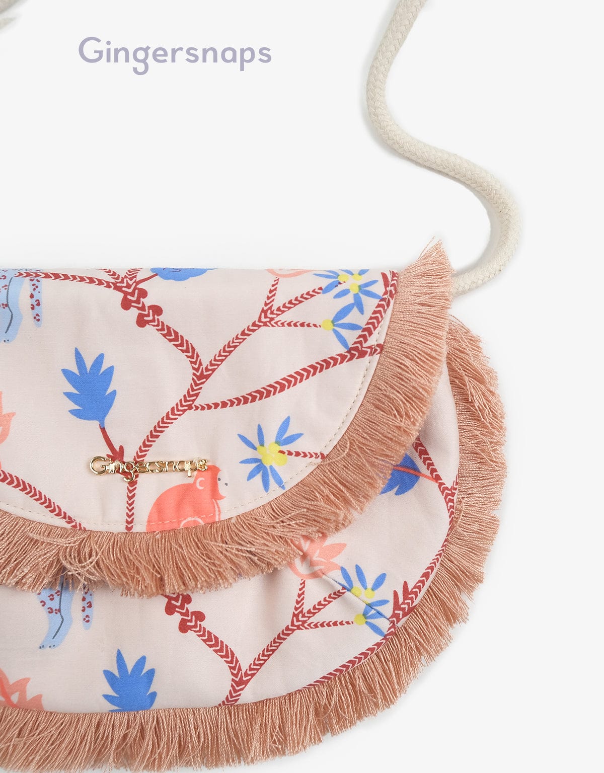 جينجرسنابس حقيبة بناتي مشجرة مزينة بخيوط متعدد الألوان