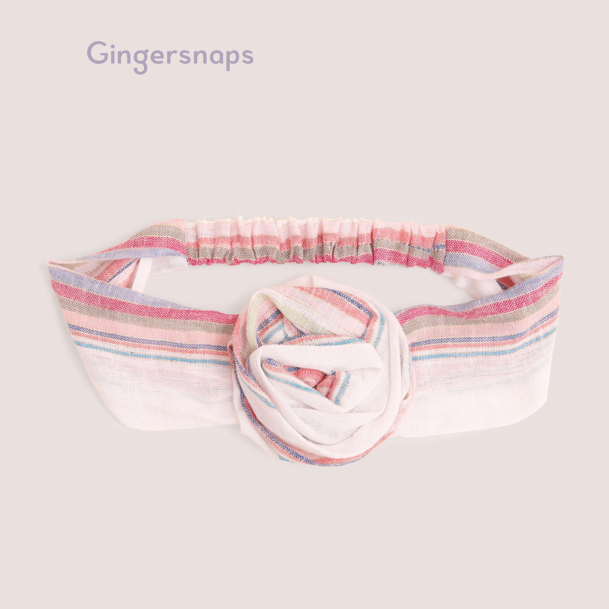 جينجرسنابس طوق قماش سادة بربطة بناتي متعدد الألوان