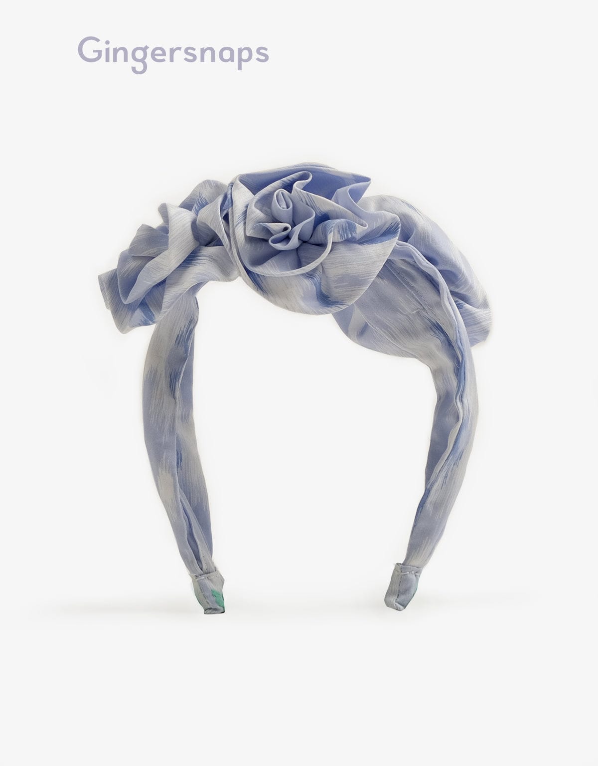 جينجرسنابس طوق شعر على شكل ورد بناتي أزرق