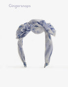 جينجرسنابس طوق شعر على شكل ورد بناتي أزرق